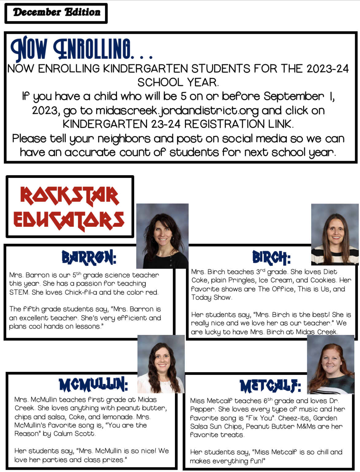 Midas Creek Elementary Home of the Mountain Lions